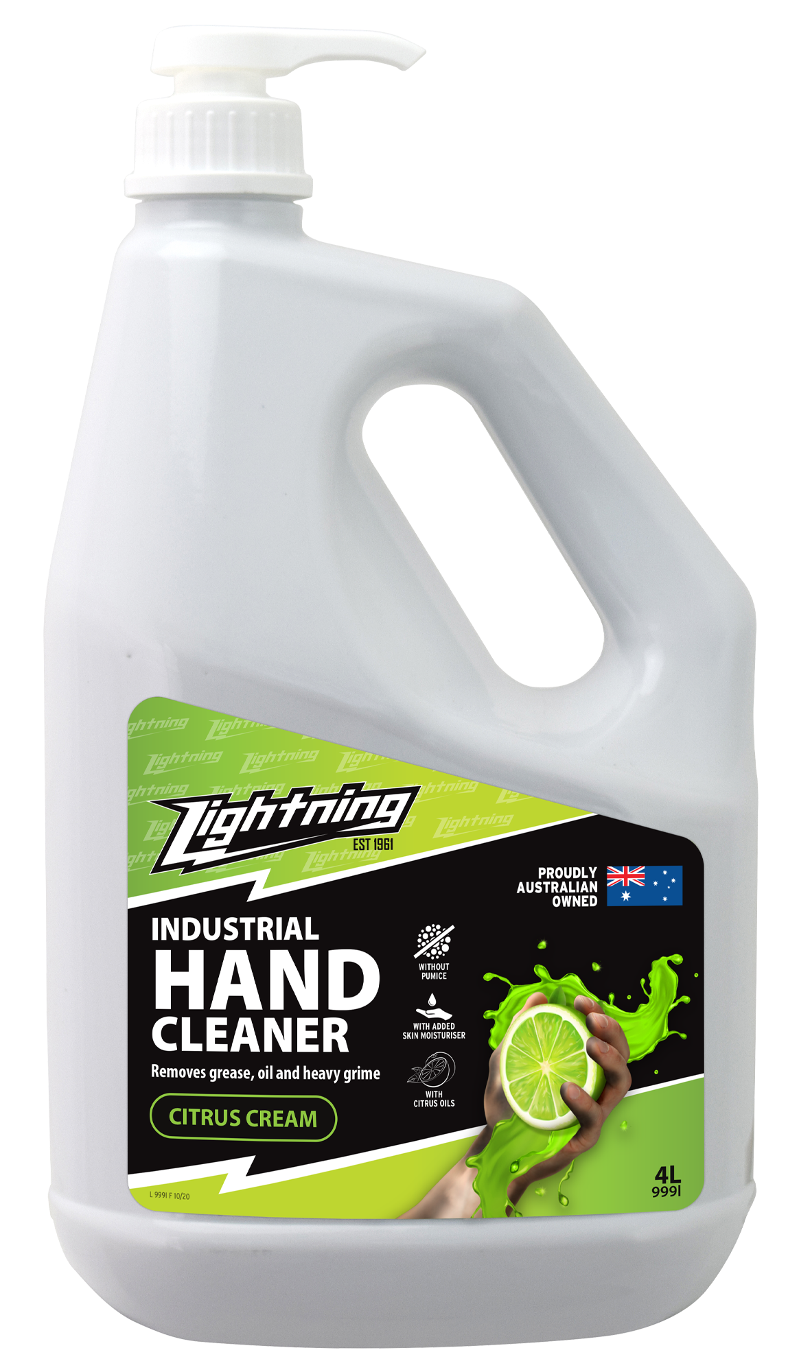 Lightning Hand Cleaner Citrus Cream 4 L Pump Pack 999L