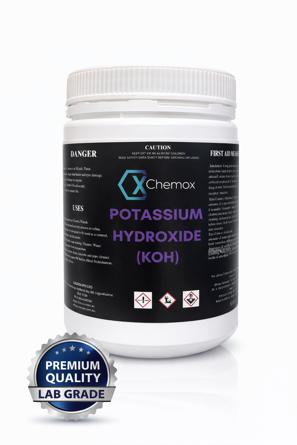 Potassium Hydroxide Caustic Potash Flakes (KOH) 1KG