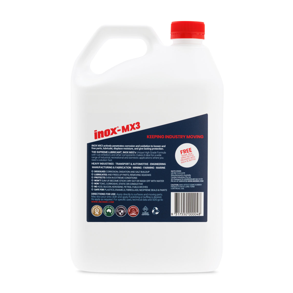 Inox MX3 Lubricant 5L With Free Applicator
