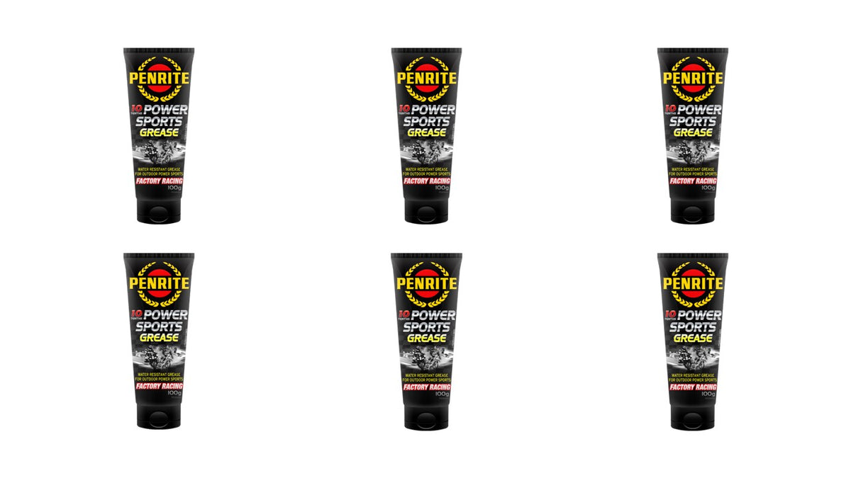 6 X Penrite 10 Tenths Power Sports Grease Water Resistant 100g - PSGR0001 (Box)