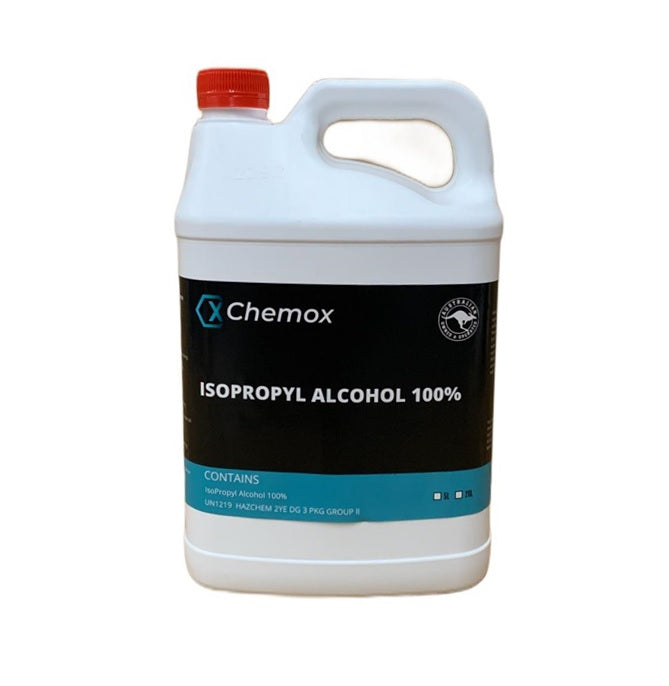 4 x Chemox - Isopropyl Alcohol Isopropanol 100% Rubbing Alcohol 5L