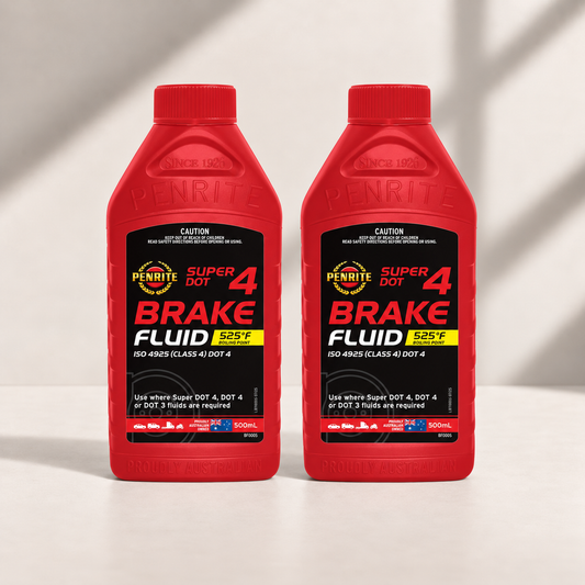 2 X Penrite Brake Fluid Super DOT 4 500ml - BF0005 (Twin Pack)