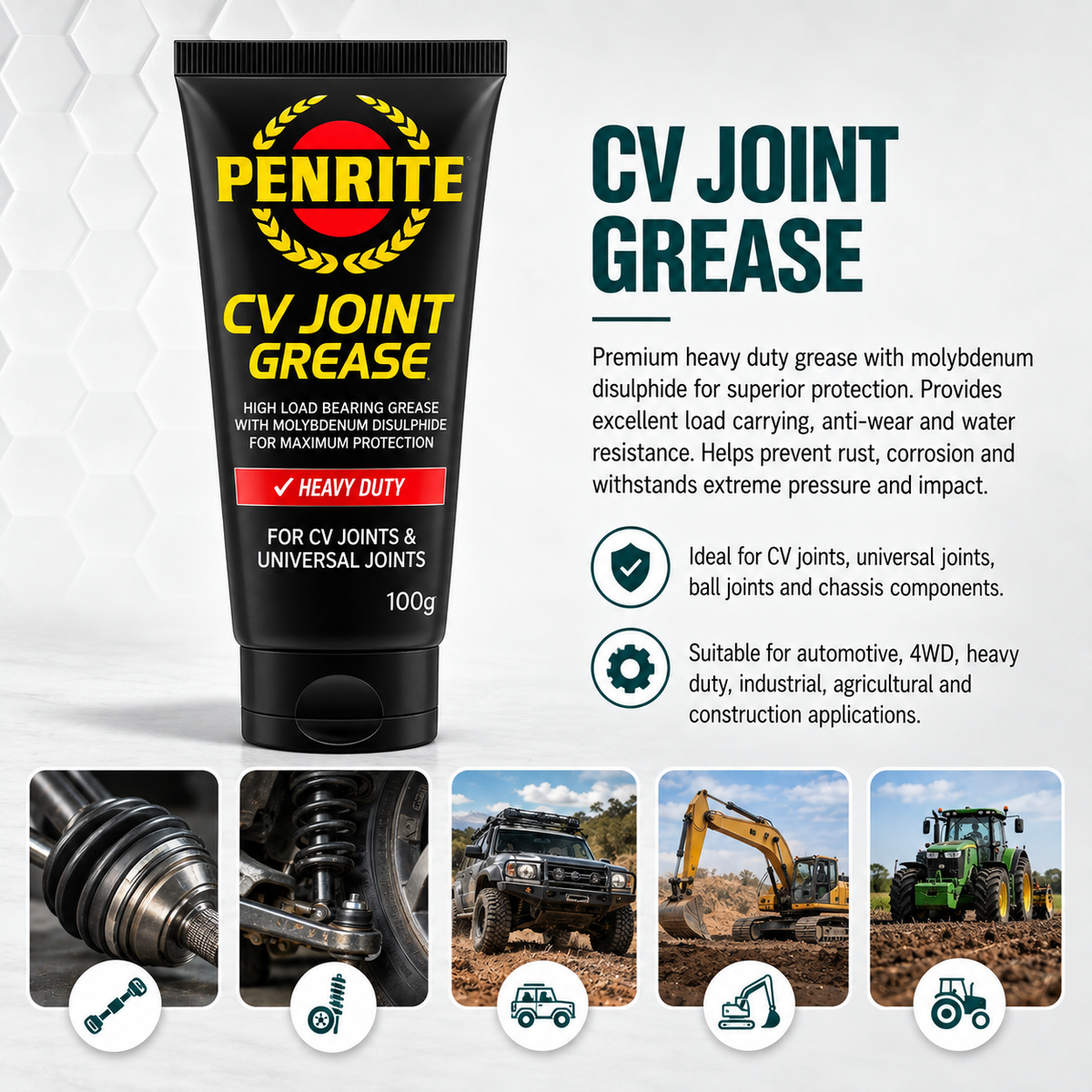 2 X Penrite CV Joint Grease 100g - CVJGR0001 (Twin Pack)