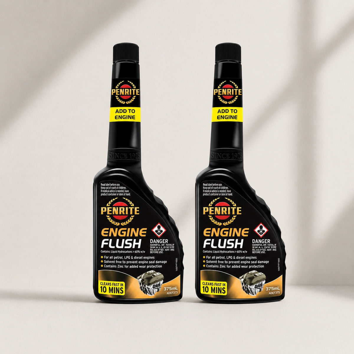 2 X Penrite Engine Flush 375mL - ADEF375 ** Twin Pack **