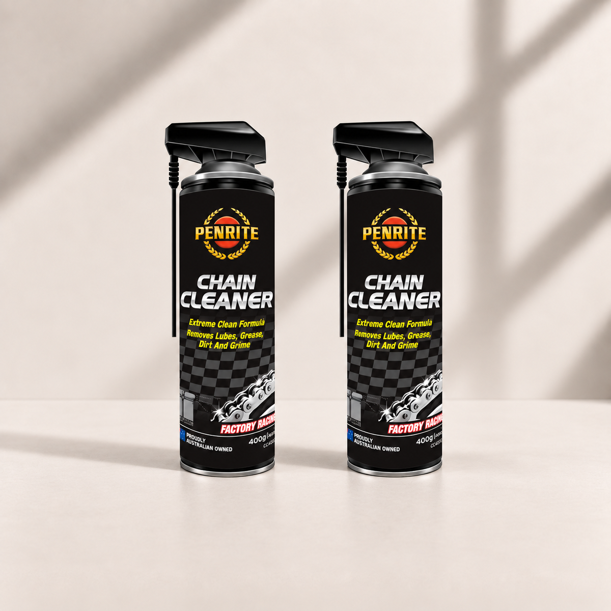 2 X Penrite Super Strength 10 Tenths Chain Cleaner 400ml - MCACC0004 (Twin Pack)
