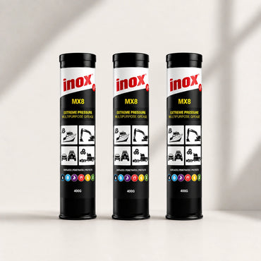 3 X Inox MX8 High temp Extreme Pressure Lithium Complex PTFE grease 450g