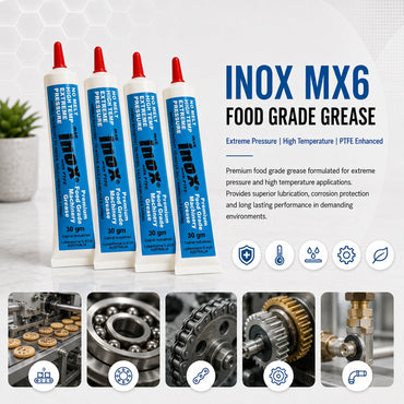 4 X Inox MX6 High temp Extreme Pressure Food Grade Machinery Grease PTFE 4x30gm