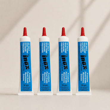 4 X Inox MX6 High temp Extreme Pressure Food Grade Machinery Grease PTFE 4x30gm
