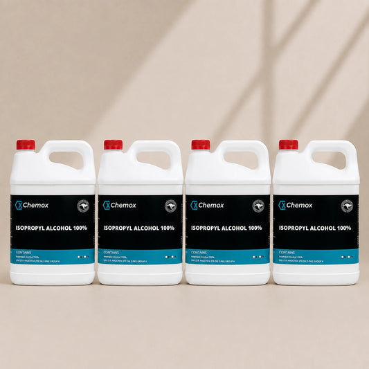 4 x Chemox - Isopropyl Alcohol Isopropanol 100% Rubbing Alcohol 5L