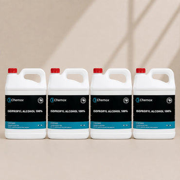 4 x Chemox - Isopropyl Alcohol Isopropanol 100% Rubbing Alcohol 5L