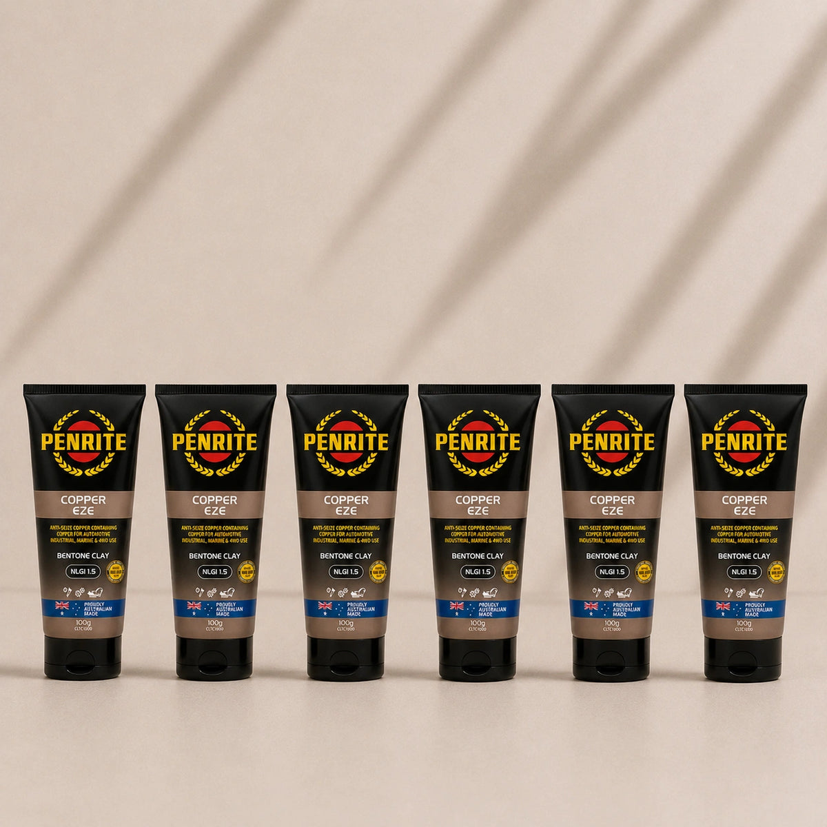 6 X Penrite 10 Tenths Power Sports Grease Water Resistant 100g - PSGR0001 (Box)