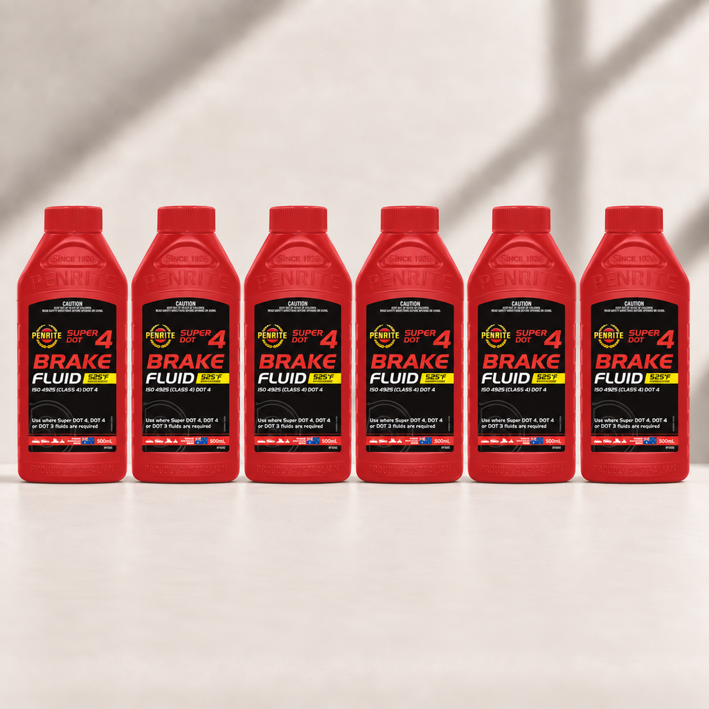 6 X Penrite Brake Fluid Super DOT 4 500ml - BF0005 (Box)