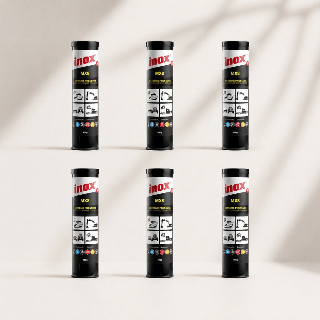 6 x Inox MX8 High temp Extreme Pressure Lithium Complex PTFE grease 450g