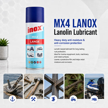 6 x MX4 Lanox Lanolin Lubricant 300g Aerosol
