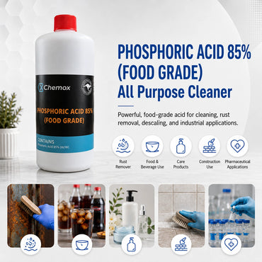 2 x 85% Phosphoric Acid 1L - Food Grade Orthophosphoric (Twin Pack)