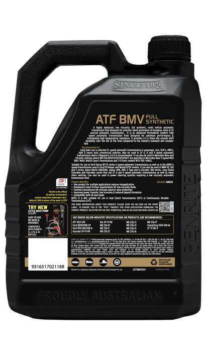 Penrite ATF BMV Multi Vehicle Automatic Transmission Fluid 4L - ATFBMV004