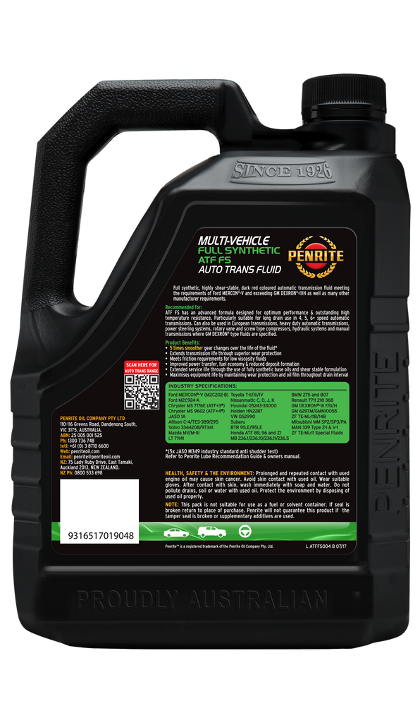 Penrite ATF FS Multi Vehicle Automatic Transmission Fluid 4L - ATFFS004