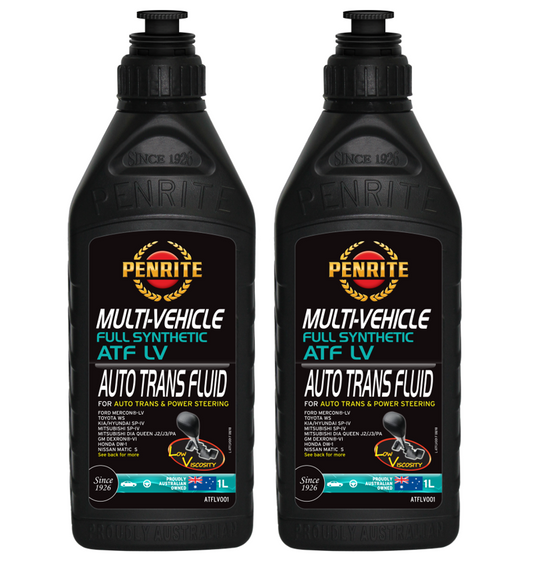 2 X Penrite ATF LV Multi Vehicle Automatic Transmission Fluid 1L - ATFLV001 (Twin Pack)