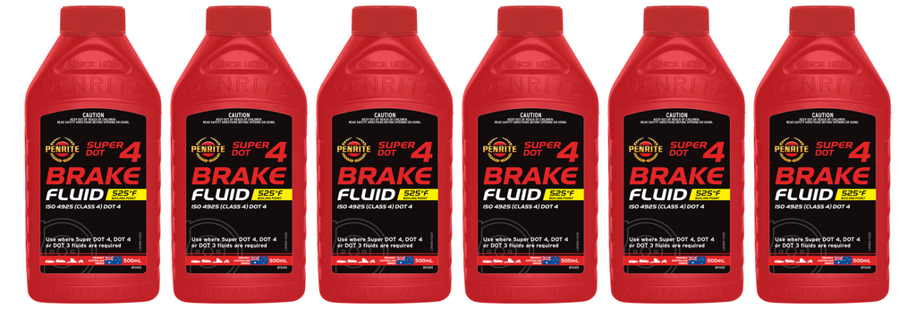 2 X Penrite Brake Fluid Super DOT 4 500ml - BF0005 (Box)