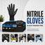 Bastion Nitrile Ultra Soft Black Powder Free Gloves Large Micro Textured 100 Pcs