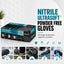 Bastion Nitrile Ultra Soft Black Powder Free Gloves Medium Micro Textured 100 Pcs
