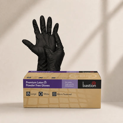 Bastion Powder Free Latex Large Gloves 100 Pcs