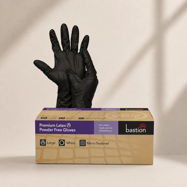Bastion Powder Free Latex Large Gloves 100 Pcs