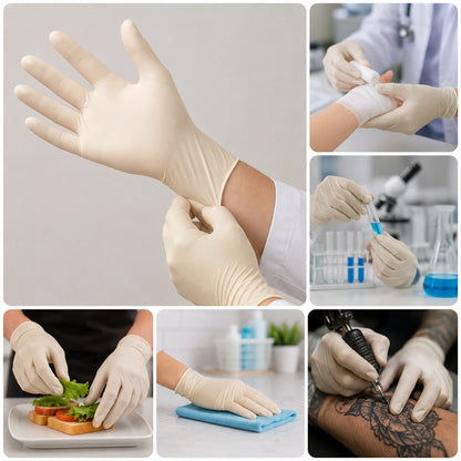 Bastion Powder Free Latex Large Gloves 100 Pcs