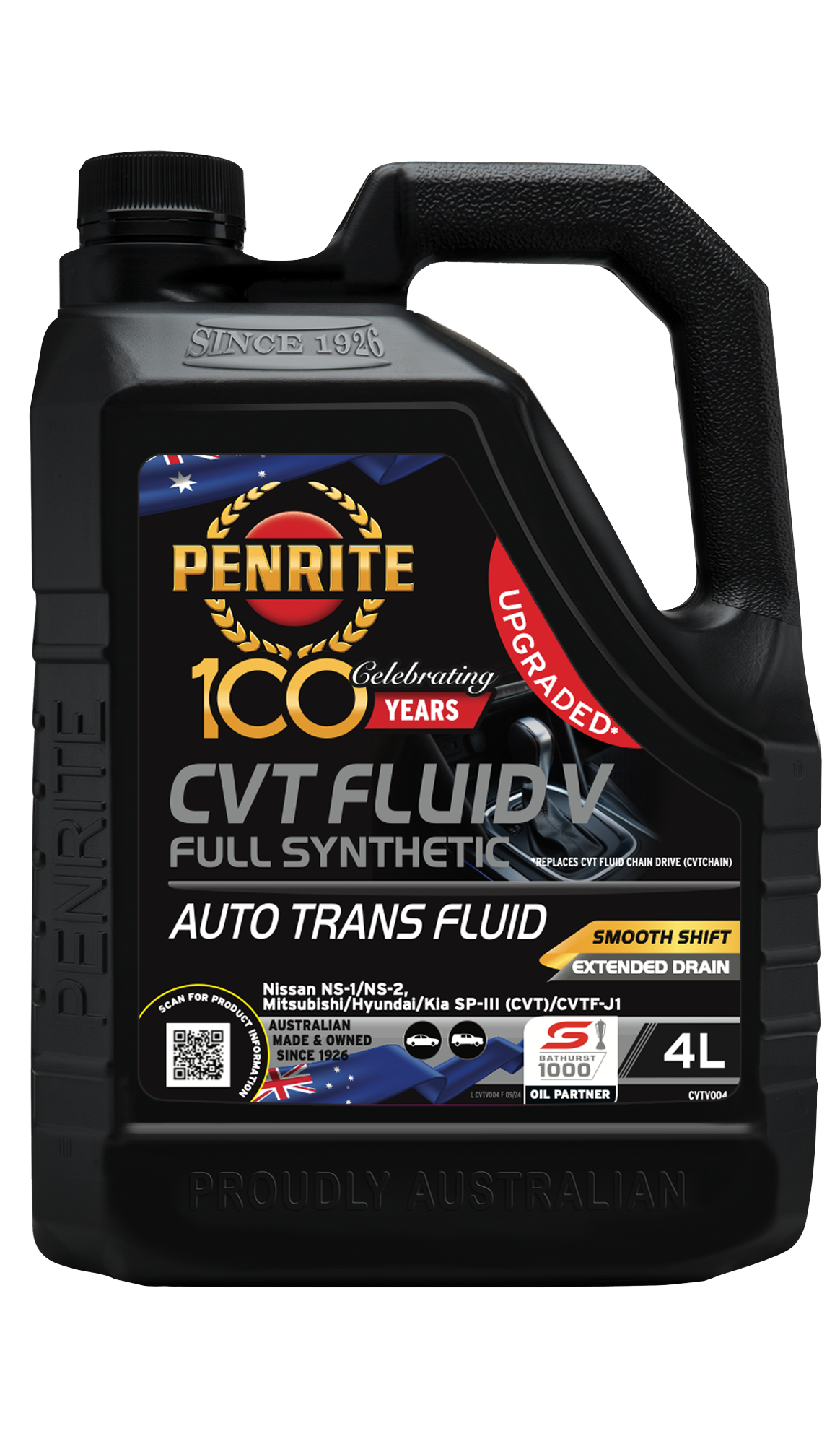 Penrite CVT Fluid V Full Synthetic 4L - CVTV004