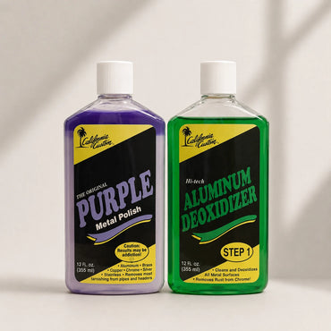 California Custom Purple Metal Polish 355ml & Aluminum Deoxidizer 355ml Combo