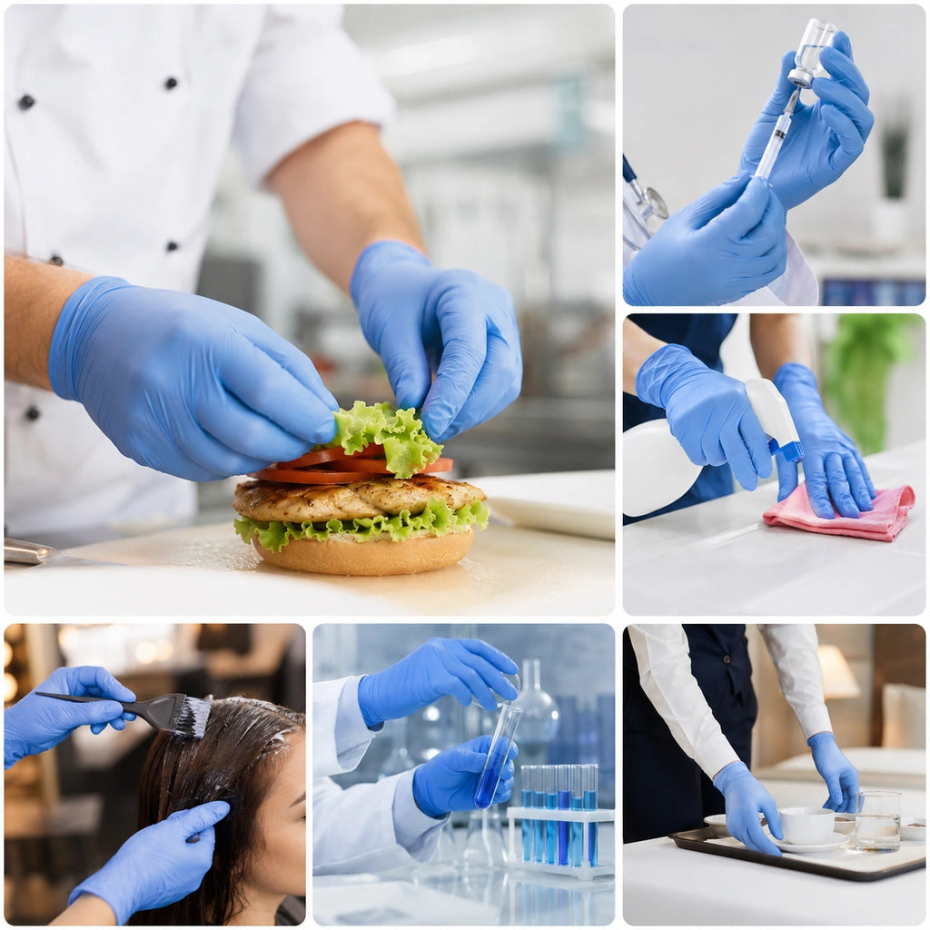 Capri Premium Vinyl Gloves Powder Free Large Blue 1000 Pcs (10 X 100pcs) - C-GV0012