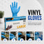 Capri Premium Vinyl Gloves Powder Free Large Blue 1000 Pcs (10 X 100pcs) - C-GV0012