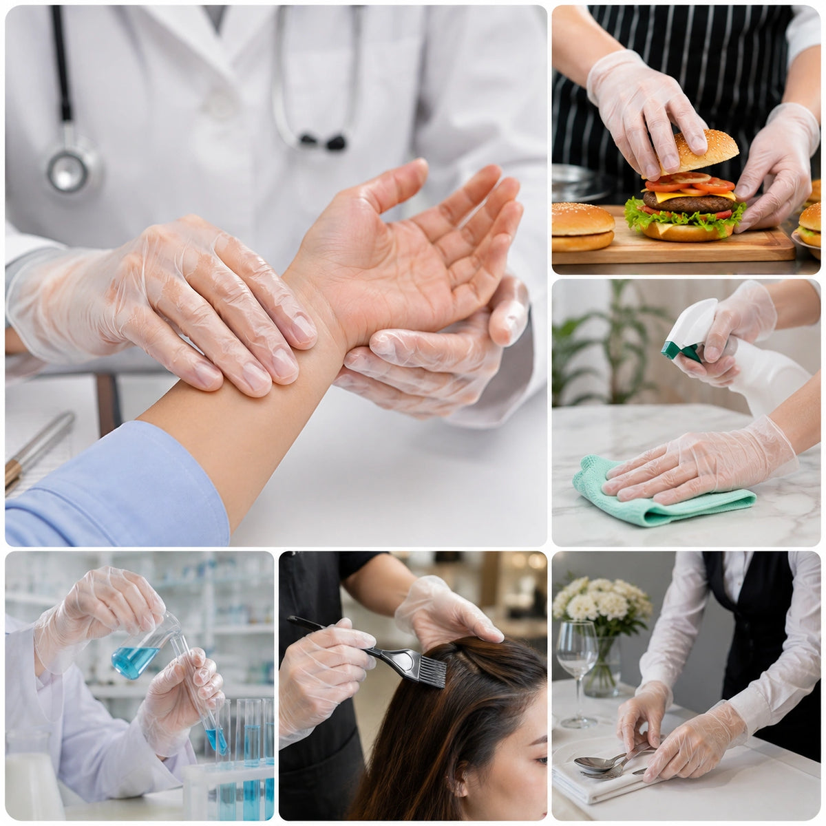Capri Premium Vinyl Gloves Powder Free Large Clear 1000 Pcs (10 X 100pcs) - C-GV0006