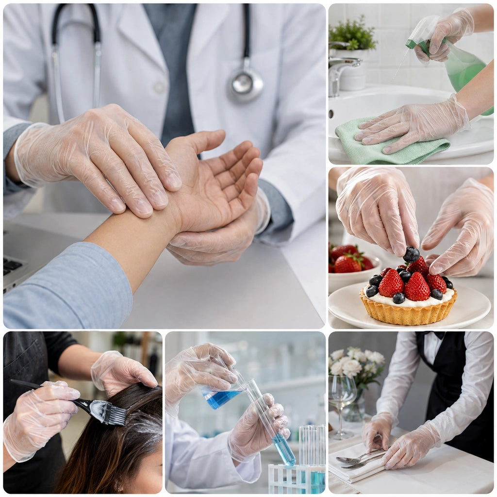 Capri Premium Vinyl Gloves Powder Free Medium Clear 100 Pcs - C-GV0005