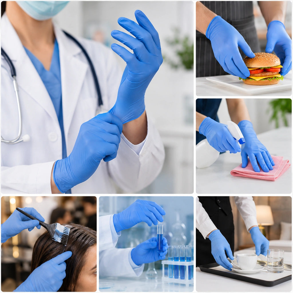 Capri Premium Vinyl Gloves Powder Free Small Blue 100 Pcs - C-GV0010
