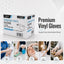 Capri Premium Vinyl Gloves Powder Free X-Large Blue 1000 Pcs (10 X 100pcs) - C-GV0017