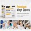 Capri Premium Vinyl Gloves Powder Free X-Large Clear 1000 Pcs (10 X 100pcs) - C-GV0016