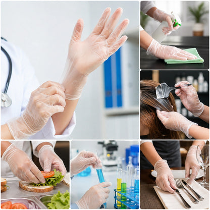Capri Premium Vinyl Gloves Powder Free X-Large Clear 1000 Pcs (10 X 100pcs) - C-GV0016