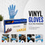 Capri Premium Vinyl Gloves Pre-Powdered Large Blue 100 Pcs - C-GV0009