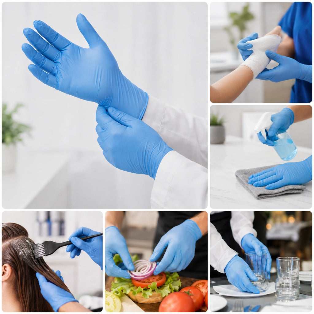 Capri Premium Vinyl Gloves Pre-Powdered Small Blue 1000 Pcs (10 X 100pcs) - C-GV0007