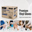 Capri Premium Vinyl Gloves Pre-Powdered Small Blue 1000 Pcs (10 X 100pcs) - C-GV0007