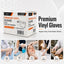 Capri Premium Vinyl Gloves Pre Powdered Small Clear 1000 Pcs (10 X 100pcs) - C-GV0001