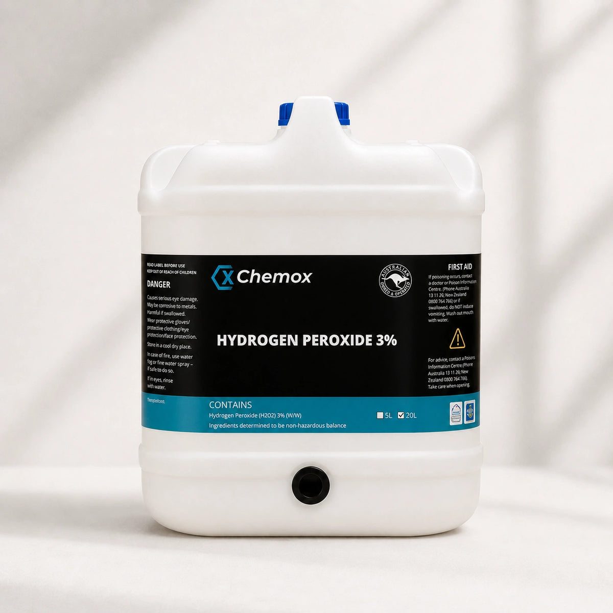 Chemox - 3% Hydrogen peroxide H2O2 20L -  H2O2 - All Purpose Cleaner