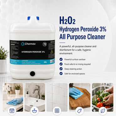 Chemox - 3% Hydrogen peroxide H2O2 20L -  H2O2 - All Purpose Cleaner