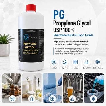 Chemox Propylene Glycol 1L - USP 100% Pure Pharmaceutical & Food Grade