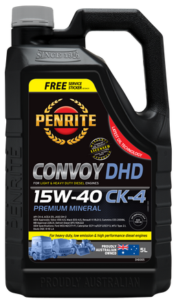 Penrite Diesel HD SAE 15W-40 Cj-4-Sm Engine Oil 5L - DHD005