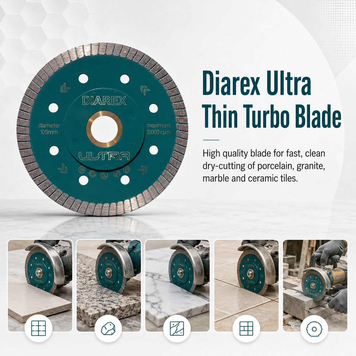 DIAREX Ultra Thin Turbo Blade 125mm - DBT125UT