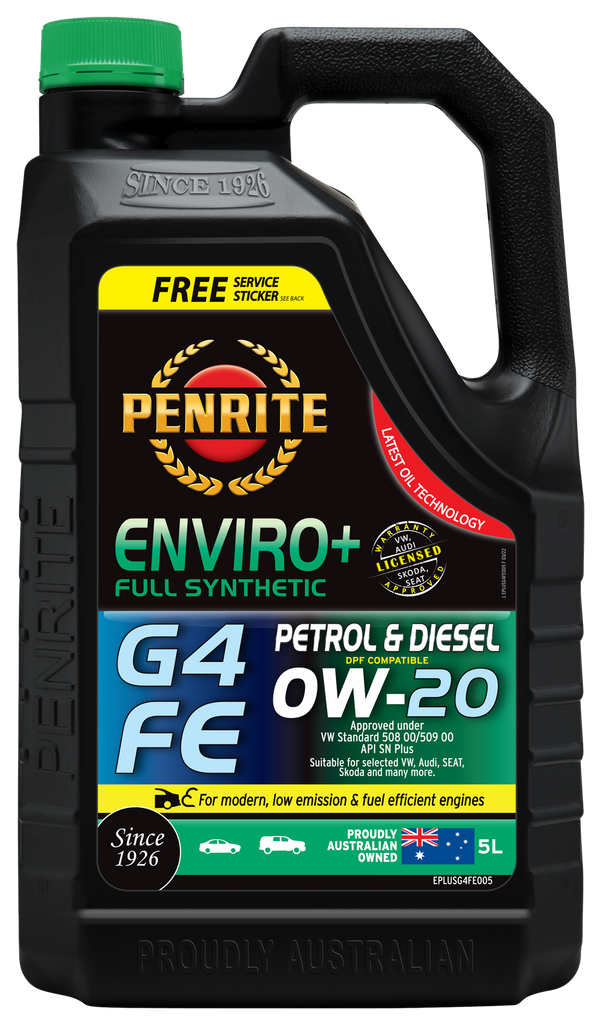 Penrite Enviro+ G4 0W-20 Engine Oil 5L - EPLUSG4FE005