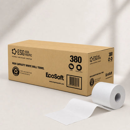 ESG EcoSoft 380 High Capacity White Hand Roll Towel (6 x 243M Roll)