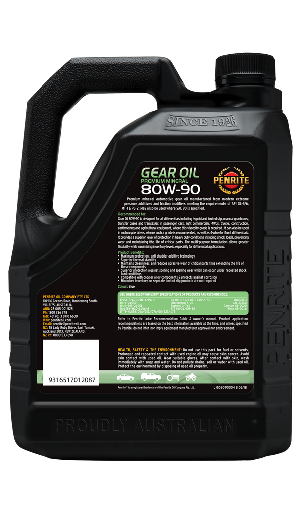 Penrite Gear Oil 80W-90 2.5L - GO80900025